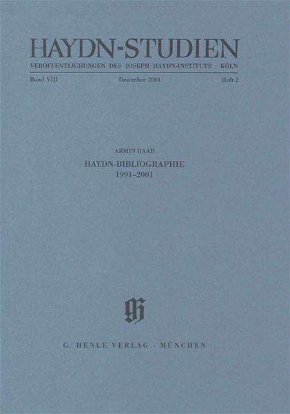Haydn Bibliographie, 1991-2001.