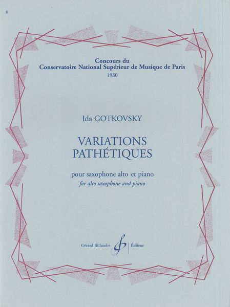 Variations Pathetiques : For Alto Saxophone and Piano.