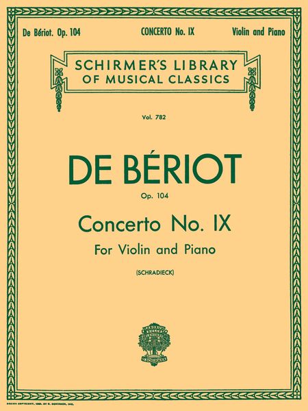Concerto No. 9 In A Minor, Op. 104 : For Violin and Orchestra.