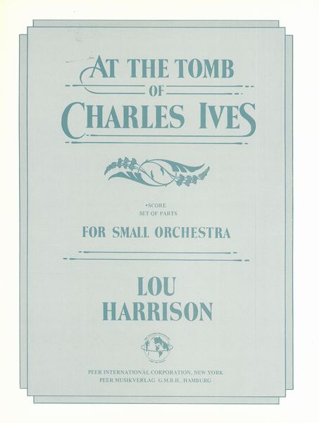 At The Tomb Of Charles Ives : For Chamber Orchestra.