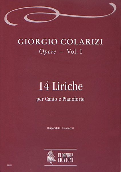 14 Liriche : Per Canto E Pianoforte.