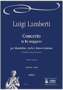 Concerto In Re Maggiore : Per Mandolino, Archi E Basso Continuo.