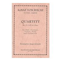 Quartett Nr. 3 (10) G-Dur : Für Flöte (Violine), Violine, Viola und Violoncello.