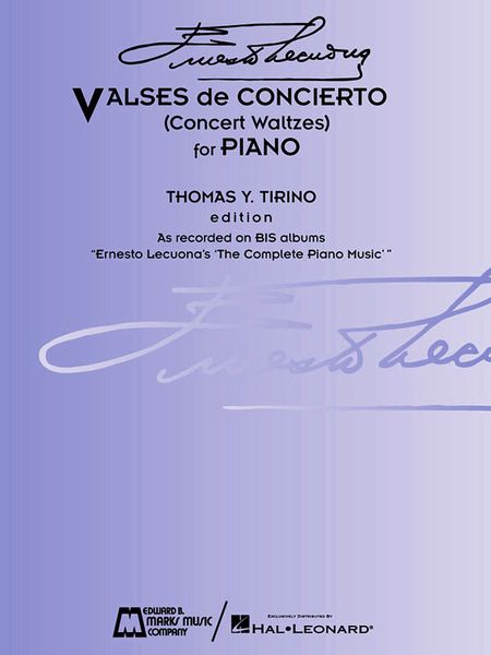 Valses De Concierto : For Piano / arranged by Thomas Y. Tirino.