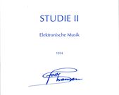 Studie II : Elektronische Musik (1954).