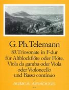 Trio Sonata In F Major, No. 83 : Für Altblockflöte (Flöte), Viola und Basso Continuo.