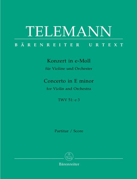 Konzert In E-Moll, TWV 51:E3 : Für Violine und Orchester.