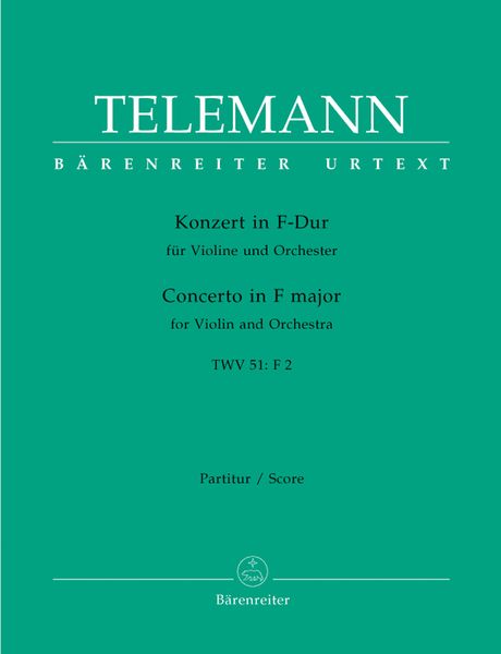 Konzert In F-Dur, TWV 51:F2 : Für Violine und Orchester.