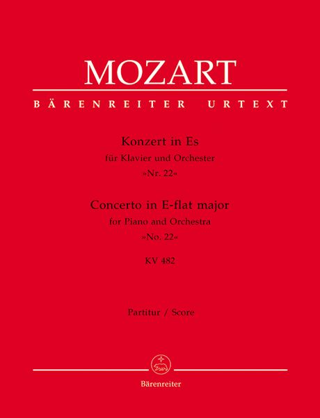 Concerto No. 22 In E Flat Major, K. 482 : For Piano and Orchestra / Ed. Hans Engel, Horst Huessner.