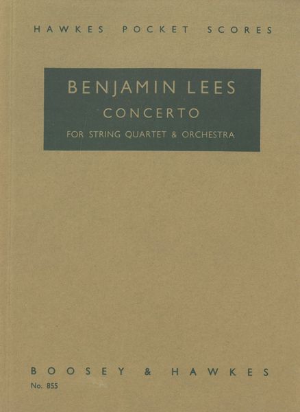 Concerto : For String Quartet and Orchestra.