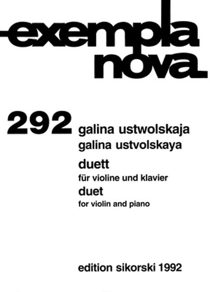 Duet : For Violin and Piano (1964).