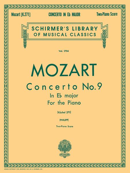 Concerto No. 9 In E Flat Major, K. 271 edited by Philipp, 2pf 4hds.