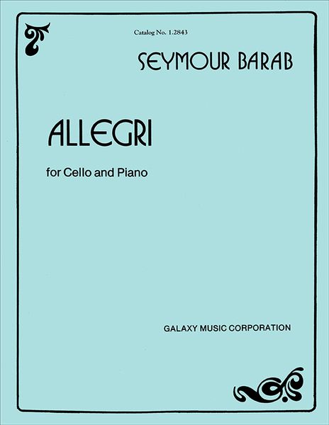 Allegri : For Cello and Piano.