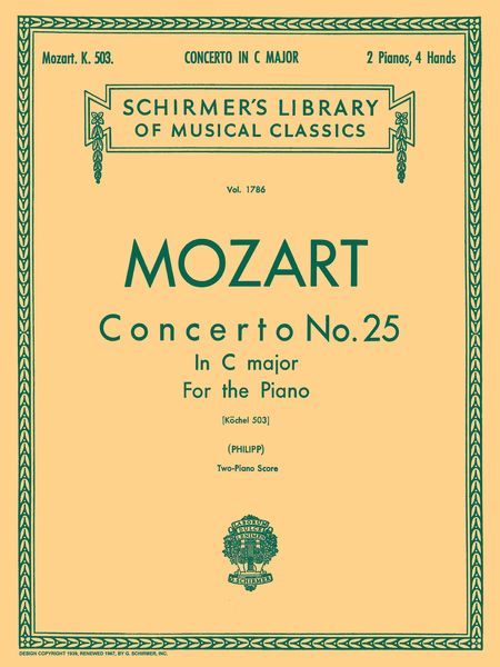 Concerto No. 25 In C, K. 503 - reduction For Two Pianos.