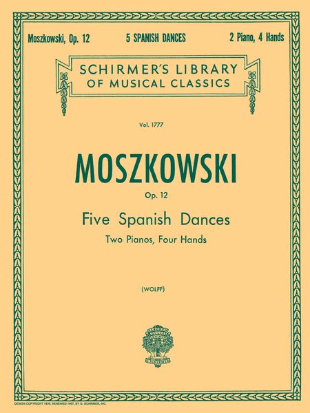Five Spanish Dances, Op. 12 : For Two Pianos.