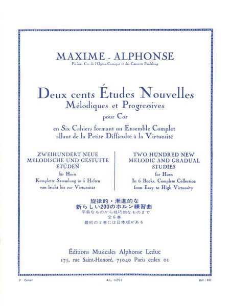 Two Hundred Etudes Nouvelles, Vol. 3 : 40 Etudes Moyenne Force Pour Cor.
