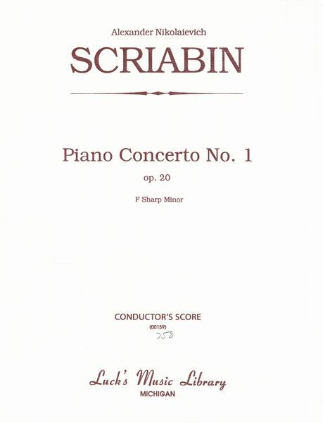 Piano Concerto In F Sharp Minor, Op. 20.