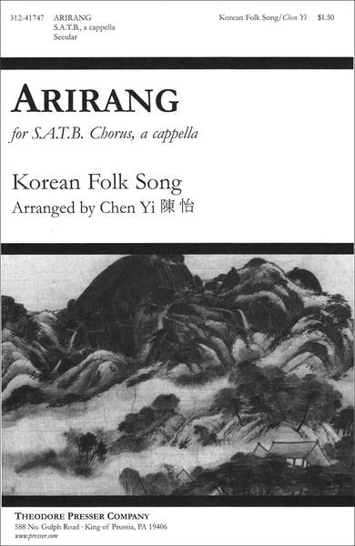 Arirang : Korean Folk Song For SATB, A Cappella.