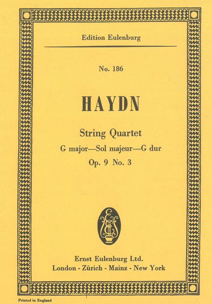 String Quartet In G Major, Op. 9 No. 3 : Hob.III:21.