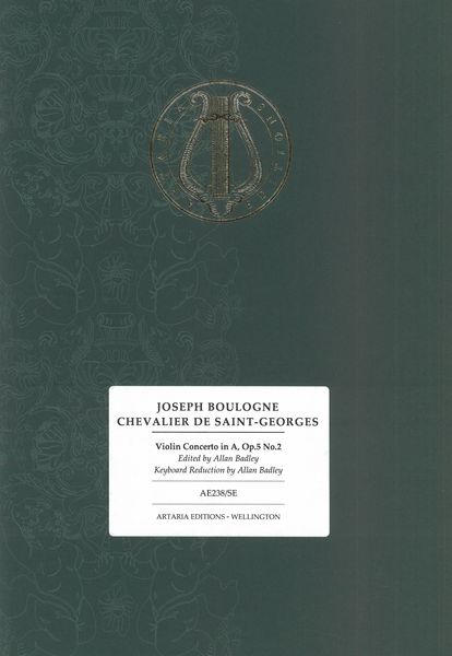 Violin Concerto In A, Op. 5 No. 2 : Piano reduction by Allan Badley.