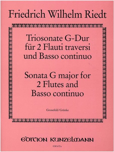Trio Sonate G-Dur : Für 2 Flauti Traversi und Basso Continuo.