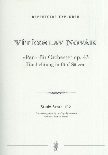 Pan : Für Orchester Op. 43 - Tondichtung In Fünf Sätzen.