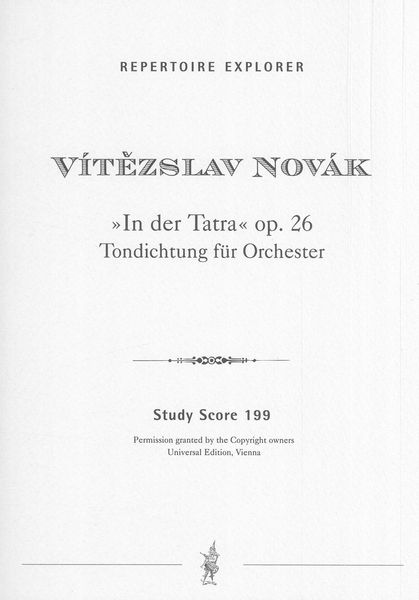 In der Tatra Op. 26 : Tondichtung Für Orchester.