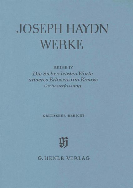 The Seven Last Words : Version For Orchestra.