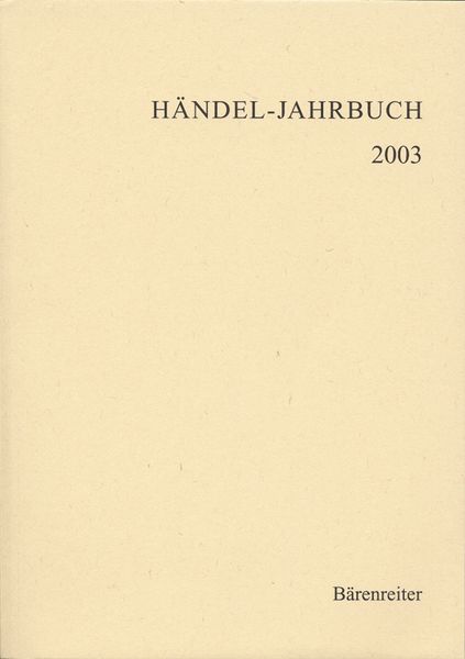 Händel-Jahrbuch 2003.