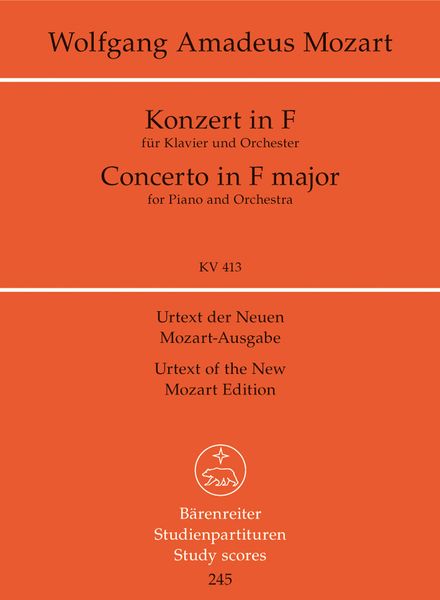 Concerto No. 11 In F Major, K. 413 : For Piano and Orchestra / edited by C. Wolff.
