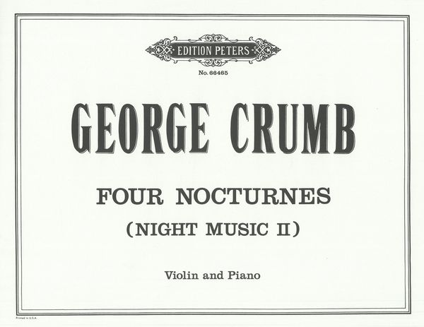 Four Nocturnes (Night Music II) : For Violin and Piano (1964).