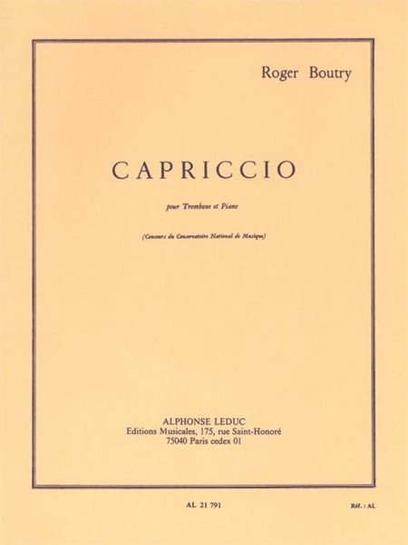 Cappriccio : Pour Trombone Et Piano.
