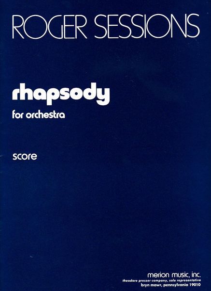 Rhapsody : For Orchestra.