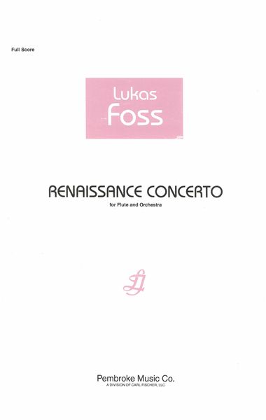 Renaissance Concerto : For Flute and Orchestra (1986).