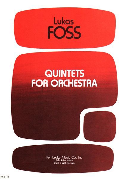Quintets For Orchestra : Orchestral Version (Other Vers. For Brass Quintet,For Choir).