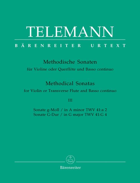 Methodische Sonaten, Band 3 : For Violin Or Flute and Basso Continuo.