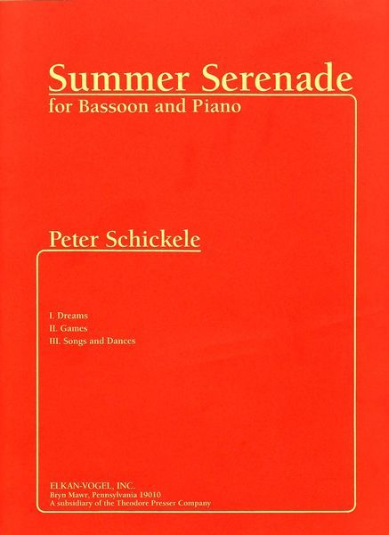 Summer Serenade : For Bassoon And Piano.