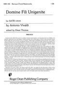Domine Fili Unigenite : For SATB Choir / arr. by Elmer Thomas.