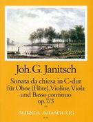 Sonata De Chiesa In C-Dur : Für Oboe (Flöte), Violine, Viola und Basso Continuo Op. 7/3.