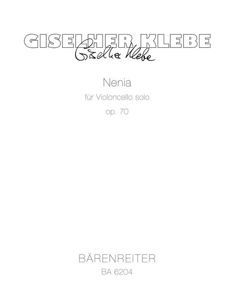 Nenia : Für Violoncello Solo Op. 70 (1974).