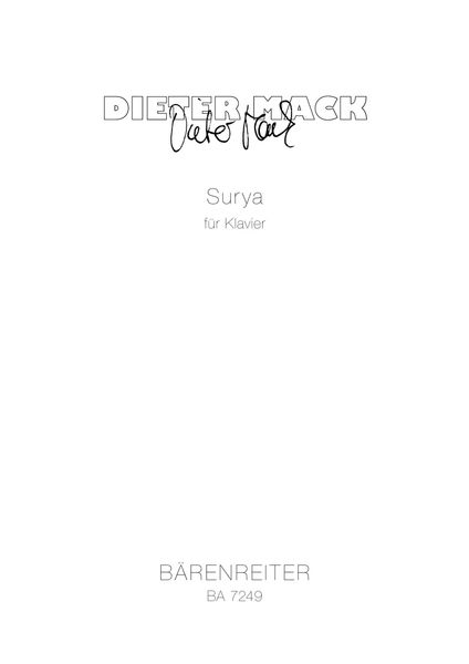 Surya : Für Klavier (1990).
