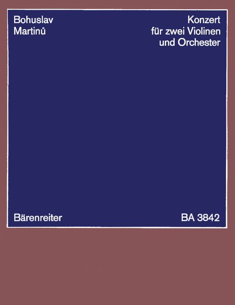 Konzert : Für Zwei Violinen und Orchester (1950).