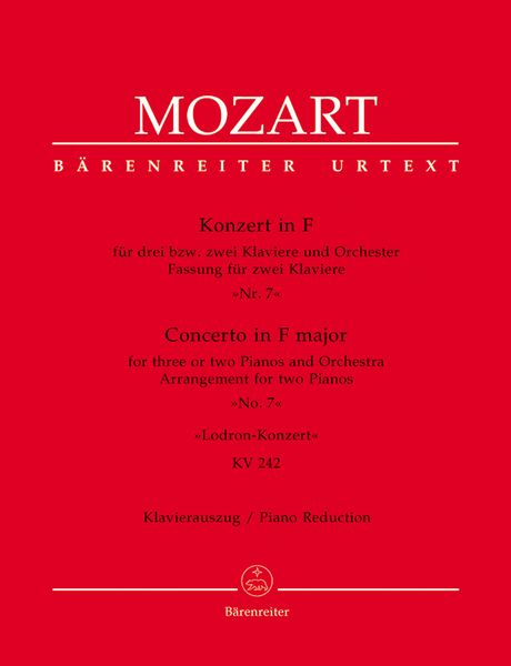 Concerto In F Major For Two Or Three Pianos and Orchestra (Lodron-Concerto) : Piano reduction.