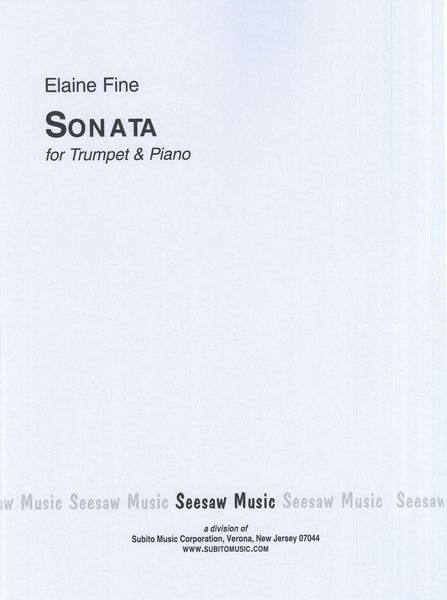 Sonata : For Trumpet and Piano.