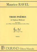 Trois Poèmes De Stephane Mallarme : For 2 Flutes, 2 Clarinets, 2 Violins, Viola, Cello and Piano.