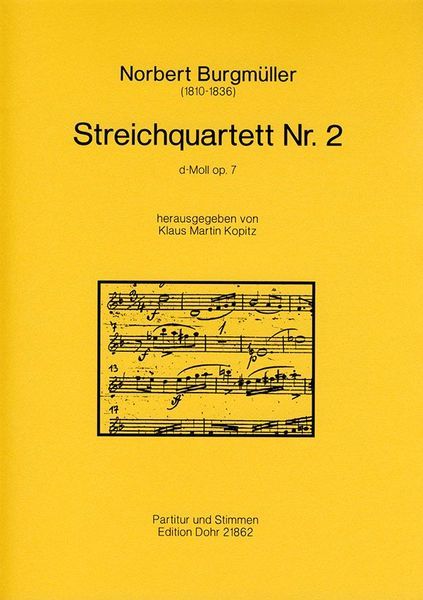 Streichquartett Nr. 2 D-Moll Op. 7 / edited by Klaus Martin Kopitz.