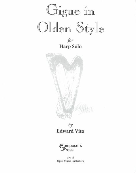 Gigue In Olden Style : For Harp.