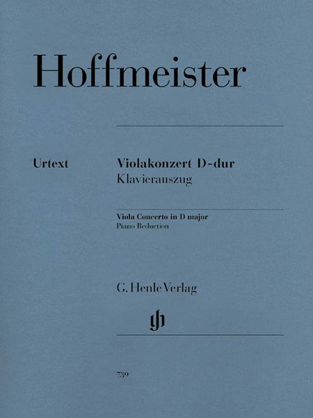 Viola Concerto In D Major : Piano reduction edited by Norbert Gertsch and Julia Ronge.