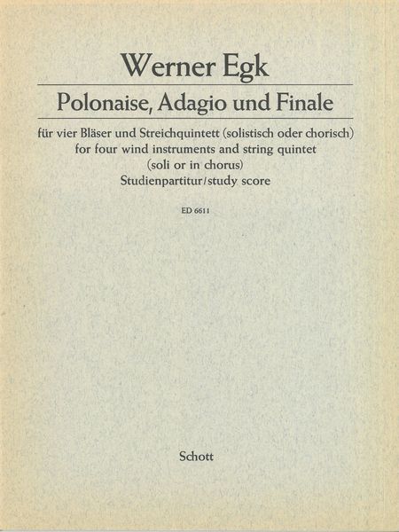 Polonaise und Adagio : Für 9 Instrumente.