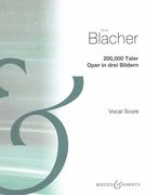 200,000 Taler : Oper In Drei Bildern und Epilog Nach Scholom Aleichem - Vocal Score.